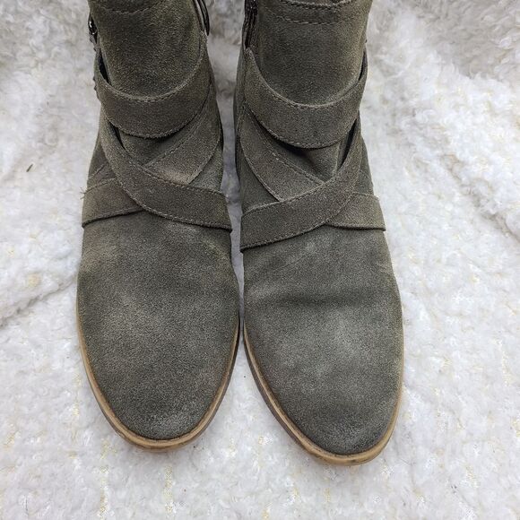 Sam Edelman suede leather olive green‎ ankle boots 8.5 - Picture 3 of 9